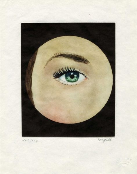 Ren Magritte : L'oeil (The eye).  - Asta Arte Antica, Moderna e Contemporanea [Parte II] - Associazione Nazionale - Case d'Asta italiane