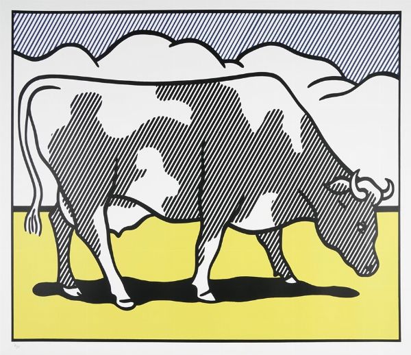 Roy Lichtenstein : Cow Going Abstract (Triptych).  - Asta Arte Antica, Moderna e Contemporanea [Parte II] - Associazione Nazionale - Case d'Asta italiane