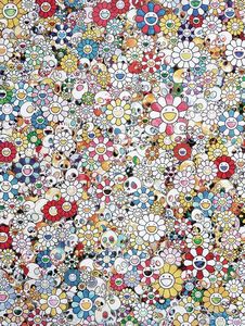 TAKASHI MURAKAMI - Skulls and Flowers Multicolor.