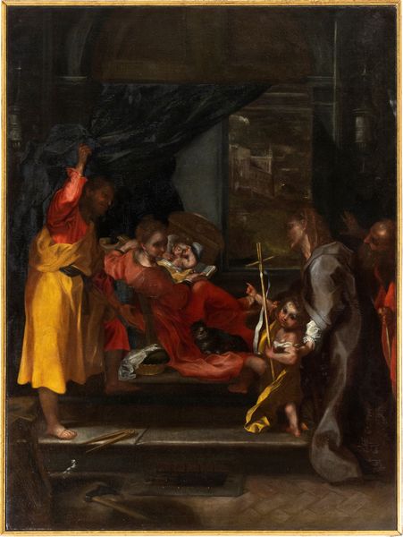 Antonio Viviani Il Sordo di Urbino, Attribuito a : Sacra Famiglia con Santa Elisabetta, San Zaccaria e San Giovannino  - Asta Dipinti, disegni e sculture dal XIV al XIX secolo - Associazione Nazionale - Case d'Asta italiane