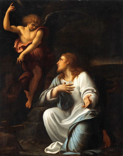 Lucio Massari, Attribuito a : Cristo e l'angelo sul monte degli Ulivi  - Asta Dipinti, disegni e sculture dal XIV al XIX secolo - Associazione Nazionale - Case d'Asta italiane