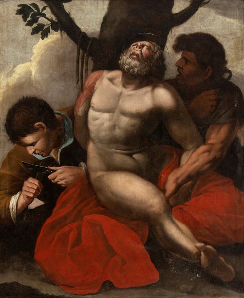 Artista olandese attivo in Italia, fine XVI secolo : Martirio di San Bartolomeo  - Asta Dipinti, disegni e sculture dal XIV al XIX secolo - Associazione Nazionale - Case d'Asta italiane