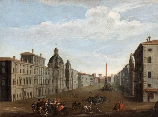 Artista attivo a Roma, XVIII secolo : Veduta di piazza Navona  - Asta Dipinti, disegni e sculture dal XIV al XIX secolo - Associazione Nazionale - Case d'Asta italiane