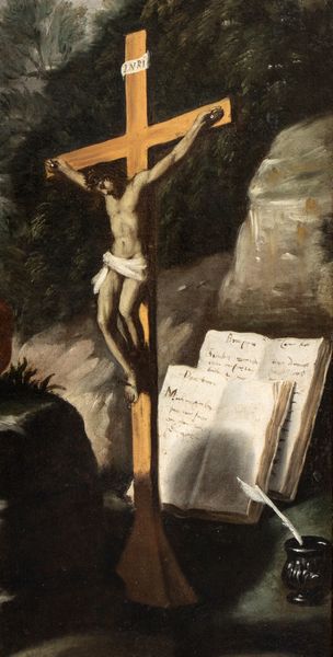 Giovanni Francesco Barbieri Guercino, Cerchia di : San Girolamo penitente nel deserto ode le trombe del Giudizio Universale  - Asta Dipinti, disegni e sculture dal XIV al XIX secolo - Associazione Nazionale - Case d'Asta italiane