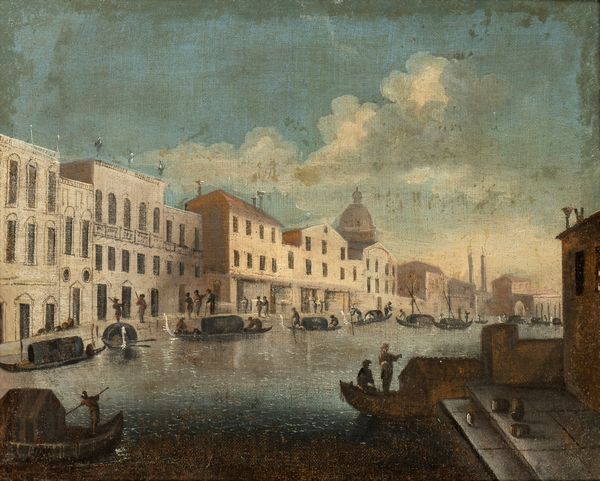 Artista veneto, XVIII - XIX secolo : Veduta del Canal Grande  - Asta Dipinti, disegni e sculture dal XIV al XIX secolo - Associazione Nazionale - Case d'Asta italiane