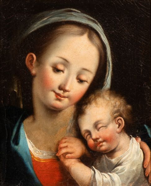 Saverio Dalla Rosa : Madonna con Bambino  - Asta Dipinti, disegni e sculture dal XIV al XIX secolo - Associazione Nazionale - Case d'Asta italiane