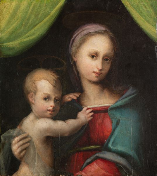 Artista fiorentino, prima metà XVI secolo : Madonna con il Bambino  - Asta Dipinti, disegni e sculture dal XIV al XIX secolo - Associazione Nazionale - Case d'Asta italiane