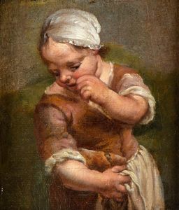Artista francese, XVIII secolo - Ritratto di fanciulla