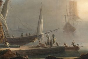 Francesco Fidanza : Veduta del porto di Messina  - Asta Dipinti, disegni e sculture dal XIV al XIX secolo - Associazione Nazionale - Case d'Asta italiane