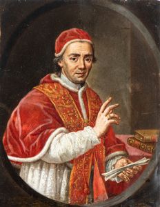 Artista attivo a Roma, seconda metà XVIII secolo - Ritratto di papa Clemente XIV Ganganelli