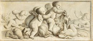 Artista francese, seconda metà XVIII secolo - La capra Amaltea