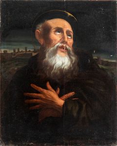 Artista centro-italiano, XVII secolo - San Benedetto abate