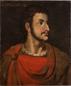 Artista lombardo, XVII secolo - Ritratto dell'imperatore Ottaviano