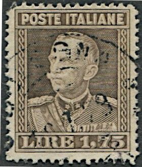 1929, Regno dItalia, lire 1,75 V.E. III denti 13 1/2  - Asta Filatelia - Associazione Nazionale - Case d'Asta italiane