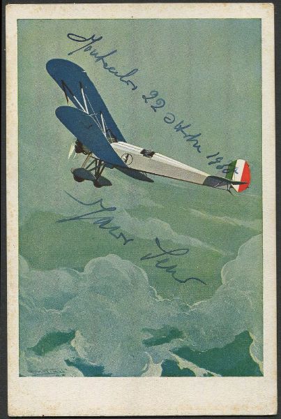 1919, Regno d'Italia, Posta Aerea, due cartoline:  - Asta Filatelia - Associazione Nazionale - Case d'Asta italiane