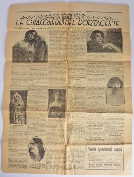 1926, Giornali, due copie dl quotidiano Il Piccolo, una del 12/13 Maggio e l'altra del 14/15 Maggio 1926  - Asta Filatelia - Associazione Nazionale - Case d'Asta italiane