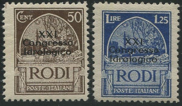 1930, Egeo, XXI Congresso Idrogeologico  - Asta Filatelia - Associazione Nazionale - Case d'Asta italiane