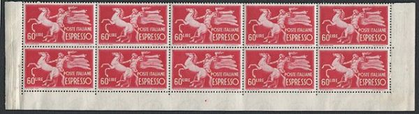 1945/1952, Repubblica italiana, Espressi, serie completa di 7 valori  - Asta Filatelia - Associazione Nazionale - Case d'Asta italiane