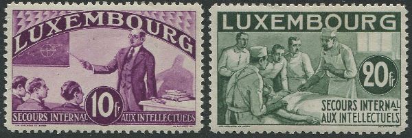 1935, Lussemburgo, Intellettuali  - Asta Filatelia - Associazione Nazionale - Case d'Asta italiane