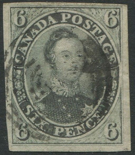 1852/57, Canada, 6d. slate-violet  - Asta Filatelia - Associazione Nazionale - Case d'Asta italiane