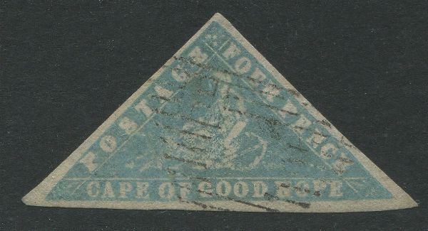 1861, Cape of Good Hope, 4 d. pale milky blue  - Asta Filatelia - Associazione Nazionale - Case d'Asta italiane