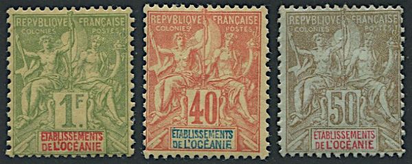 1892/07, Oceania (Polynesia), two set  - Asta Filatelia - Associazione Nazionale - Case d'Asta italiane