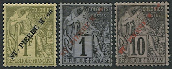 1891, Saint Pierre et Miquelon  - Asta Filatelia - Associazione Nazionale - Case d'Asta italiane