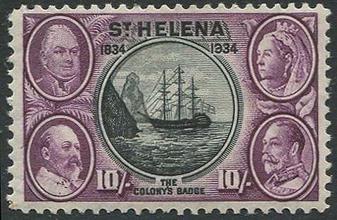 1934, St. Helena, Centenary of Colonisation  - Asta Filatelia - Associazione Nazionale - Case d'Asta italiane