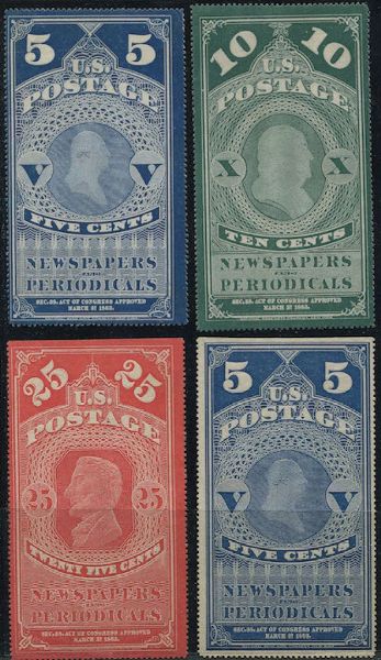 1875/81, United States, Newspaper stamps  - Asta Filatelia - Associazione Nazionale - Case d'Asta italiane