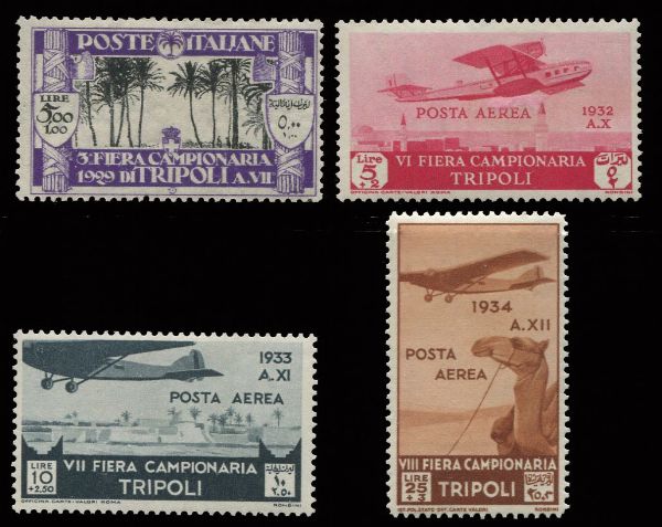 1927/1939, Libia, tutte le serie emesse in occasione delle Fiere di Tripoli, dalla I alla XIII  - Asta Filatelia - Associazione Nazionale - Case d'Asta italiane