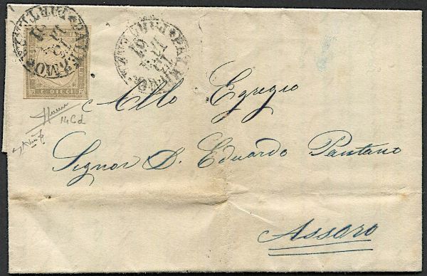 1861, Sardegna, 10c grigio, (S. 14Cd)  - Asta Filatelia - Associazione Nazionale - Case d'Asta italiane