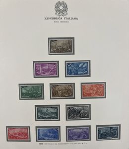 1945/1973, Repubblica Italiana, collezione completa nuova, con gomma integra  - Asta Filatelia - Associazione Nazionale - Case d'Asta italiane