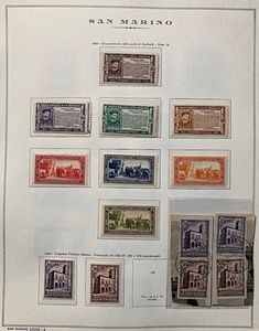 1877/1981, San Marino, collezione in tre album a taschine Marini,  - Asta Filatelia - Associazione Nazionale - Case d'Asta italiane