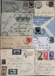 1911/1942, Colonie Italiane, raccolta di 135 buste o lettere, 102 cartoline, 3 telegrammi, 6 ricevute vaglia e 4 frammenti.  - Asta Filatelia - Associazione Nazionale - Case d'Asta italiane