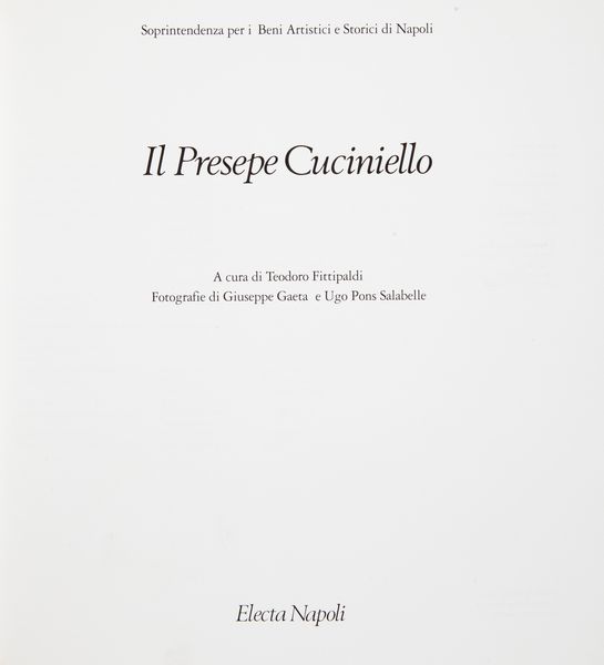 Cinque volumi sul presepe napoletano  - Asta Dalla Collezione Antonio Latini e altre provenienze Antichi Pastori da Presepe, Accessori e libri sul tema - Associazione Nazionale - Case d'Asta italiane