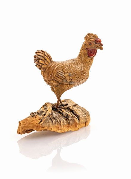 Gallina padovana  - Asta Dalla Collezione Antonio Latini e altre provenienze Antichi Pastori da Presepe, Accessori e libri sul tema - Associazione Nazionale - Case d'Asta italiane