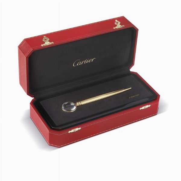 CARTIER PENNA A SFERA CON LENTE, EDIZIONE LIMITATA 0646/1000  - Asta Gioielli - Associazione Nazionale - Case d'Asta italiane