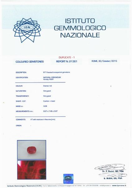 ANELLO AD AMPIA FASCIA CON RUBINO E DIAMANTI  - Asta Gioielli - Associazione Nazionale - Case d'Asta italiane