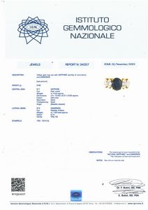 ANELLO CON ZAFFIRO E DIAMANTI  - Asta Gioielli - Associazione Nazionale - Case d'Asta italiane