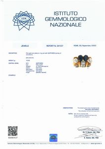 ANELLO CON ZAFFIRI E DIAMANTI  - Asta Gioielli - Associazione Nazionale - Case d'Asta italiane