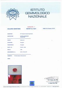 ANELLO AD AMPIA FASCIA CON RUBINO E DIAMANTI  - Asta Gioielli - Associazione Nazionale - Case d'Asta italiane