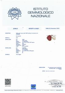 ANELLO CON RUBINO E DIAMANTE  - Asta Gioielli - Associazione Nazionale - Case d'Asta italiane