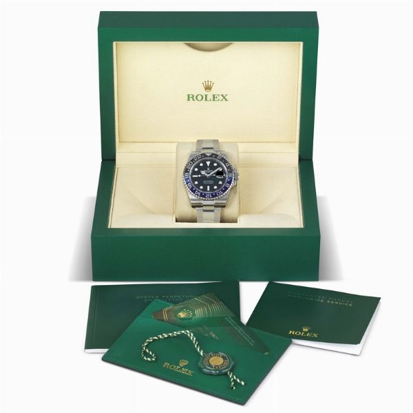 ROLEX : ROLEX GMT MASTER II "BATMAN" REF. 126710BLNR N. 7CY279XX ANNO 2021  - Asta OROLOGI DA POLSO E DA TASCA - Associazione Nazionale - Case d'Asta italiane