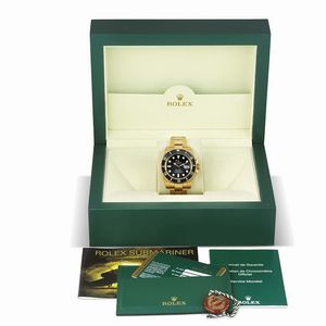 ROLEX : ROLEX SUBMARINER ORO GIALLO REF. 116618LN N. M5480XX ANNO 2009  - Asta OROLOGI DA POLSO E DA TASCA - Associazione Nazionale - Case d'Asta italiane