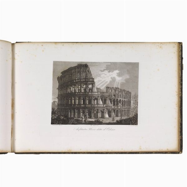 (Roma - Vedute - Illustrati 800)   AMICI, Domenico.     Raccolta delle principali vedute di Roma. Disegnate dal vero ed incise     da Domenico Amici Romano  .     Roma,     G.ni Raffaelli calcografo impresse, 1835.  - Asta LIBRI, MANOSCRITTI E AUTOGRAFI - Associazione Nazionale - Case d'Asta italiane