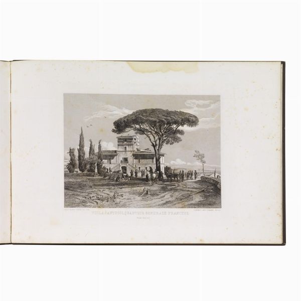 (Roma - Vedute - Illustrati 800)   WERNER, Carl Friedrich Heinrich - AMICI, Domenico. [  Vedute dell’assedio di Roma del 1849 divise in dodici tavole dipinte d al prof. Carlo Werner ed incise all’acqua forte e bulino da Domenico Amici  ]. [Roma], Bujani impresse, [1870].  - Asta LIBRI, MANOSCRITTI E AUTOGRAFI - Associazione Nazionale - Case d'Asta italiane