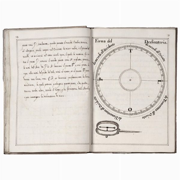 (Manoscritto - Gnomonica)   Tavole astronomiche per far horologi da sole all’uso italiano, babilonico, e francese, o tedesco computate per il Polo Artico gradi 45. 1677.  - Asta LIBRI, MANOSCRITTI E AUTOGRAFI - Associazione Nazionale - Case d'Asta italiane