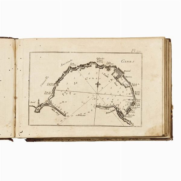 (Carte nautiche - Navigazione)   ROUX, Joseph.   Recueil des principaux plans des ports et rades de la Mer Mediterranee, estraits de ma carte en douze feuilles. Nouvelle edition corriggee et eugmentee.   Livourne, chez pre Meucci, n.d. [seconda metà del Settecento, dopo il 1764].  - Asta LIBRI, MANOSCRITTI E AUTOGRAFI - Associazione Nazionale - Case d'Asta italiane