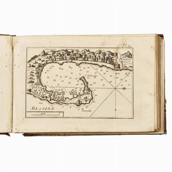 (Carte nautiche - Navigazione)   ROUX, Joseph.   Recueil des principaux plans des ports et rades de la Mer Mediterranee, estraits de ma carte en douze feuilles. Nouvelle edition corriggee et eugmentee.   Livourne, chez pre Meucci, n.d. [seconda metà del Settecento, dopo il 1764].  - Asta LIBRI, MANOSCRITTI E AUTOGRAFI - Associazione Nazionale - Case d'Asta italiane