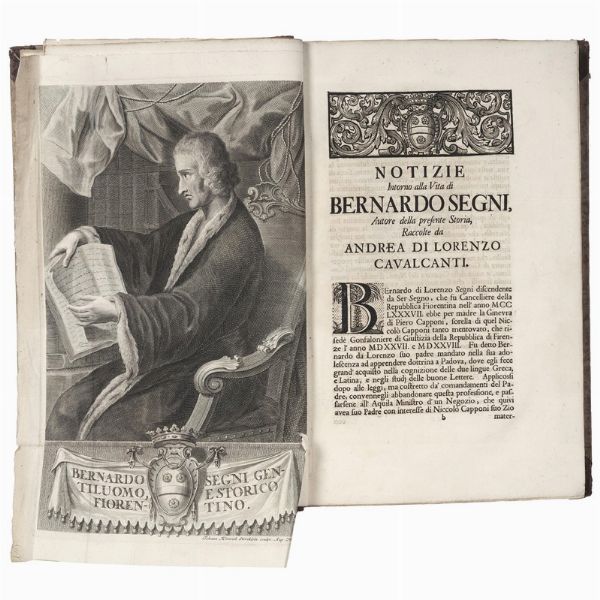 (Firenze)   SEGNI, Bernardo.   Storie fiorentine dall’anno 1527 al 1555. Colla vita di Niccolò Capponi, gonfaloniere della repubblica di Firenze  . In Augusta, appresso David Raimondo Mertz, e Gio. Jacopo Majer, 1723.  - Asta LIBRI, MANOSCRITTI E AUTOGRAFI - Associazione Nazionale - Case d'Asta italiane